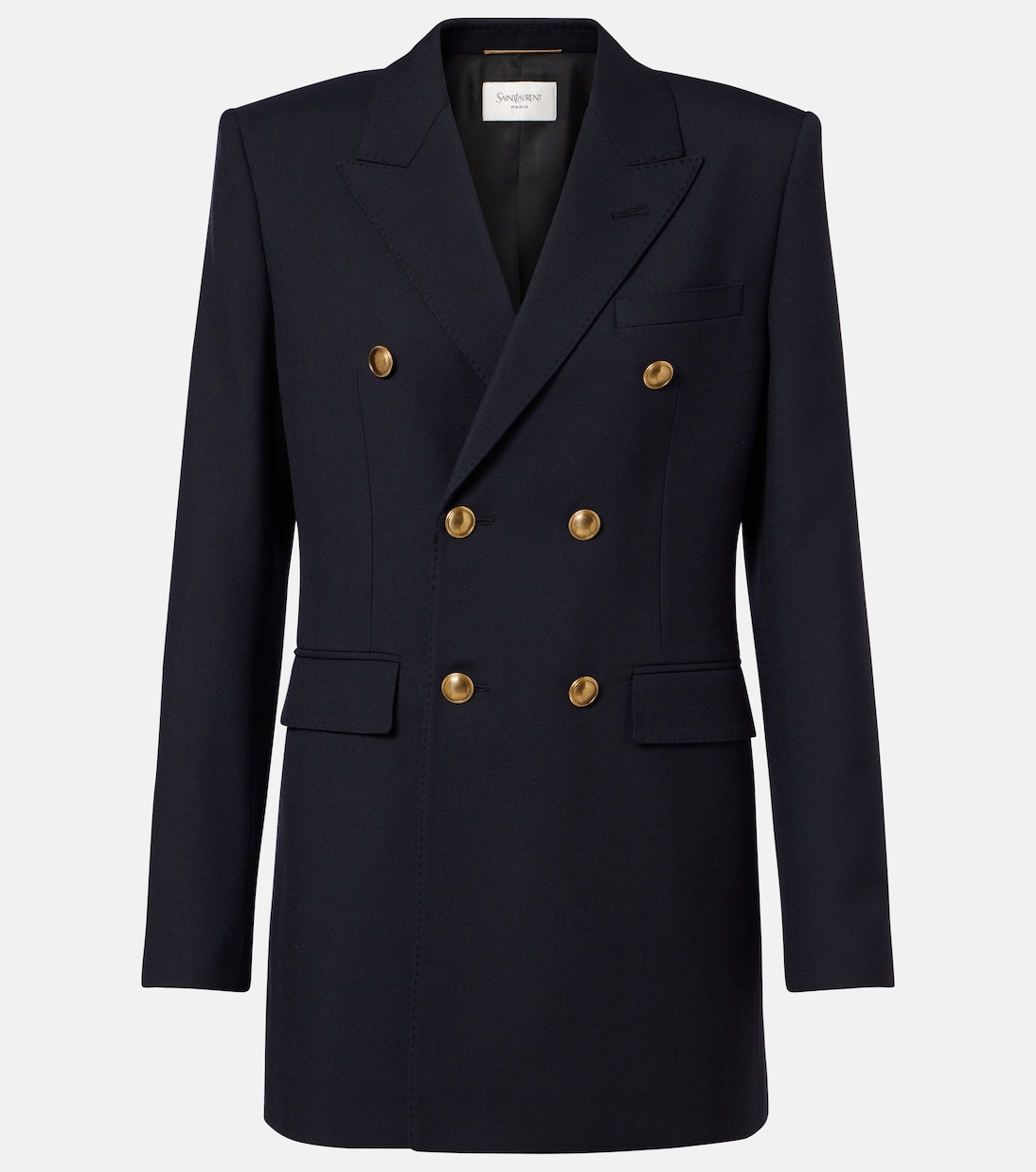 Double-breasted wool gabardine blazer | Saint Laurent
