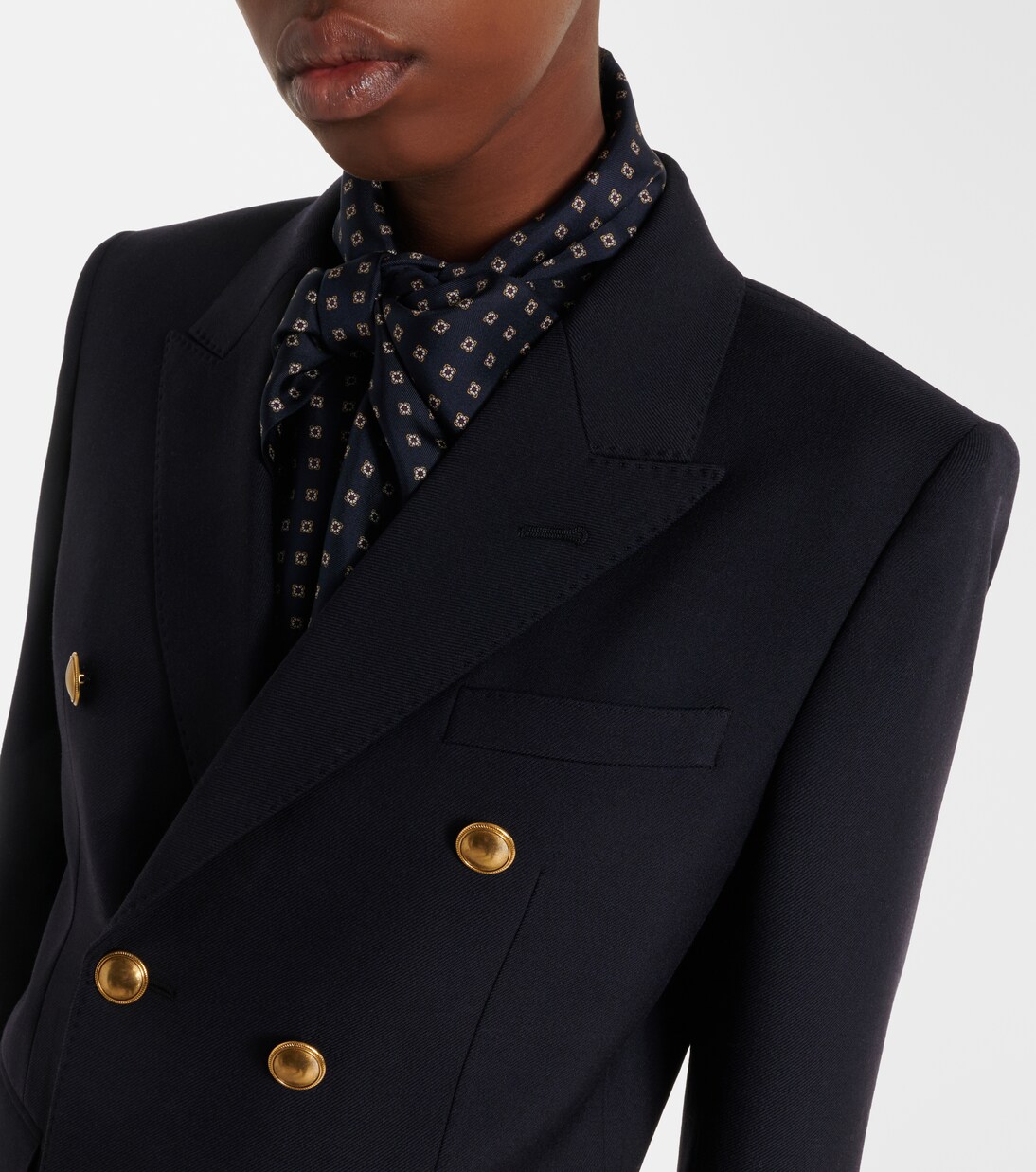 Double-breasted wool gabardine blazer | Saint Laurent