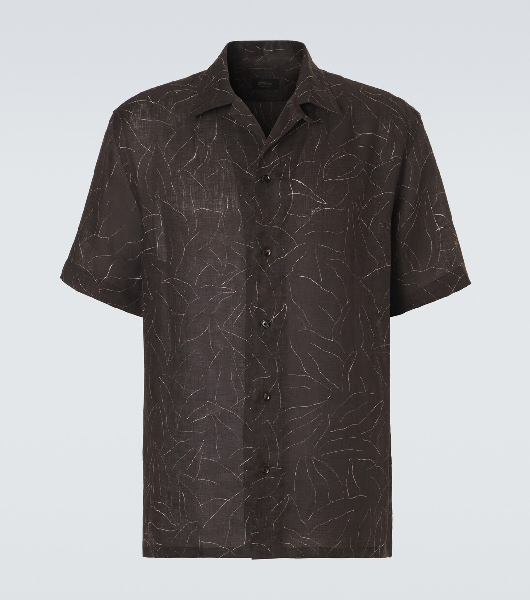 Camicia bowling in lino con stampa | Brioni