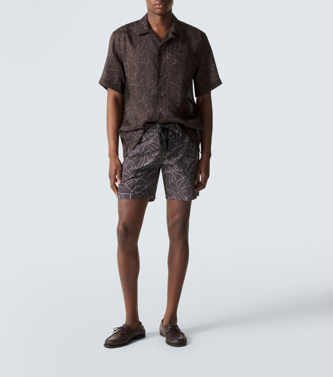 Camicia bowling in lino con stampa | Brioni