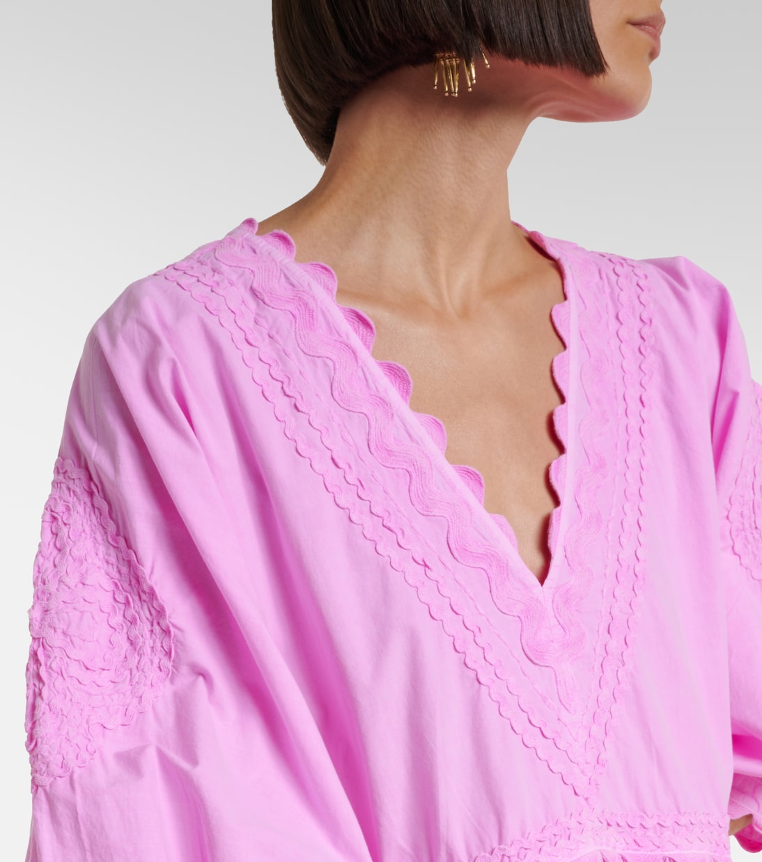 Vestido corto de algodón bordado | Juliet Dunn