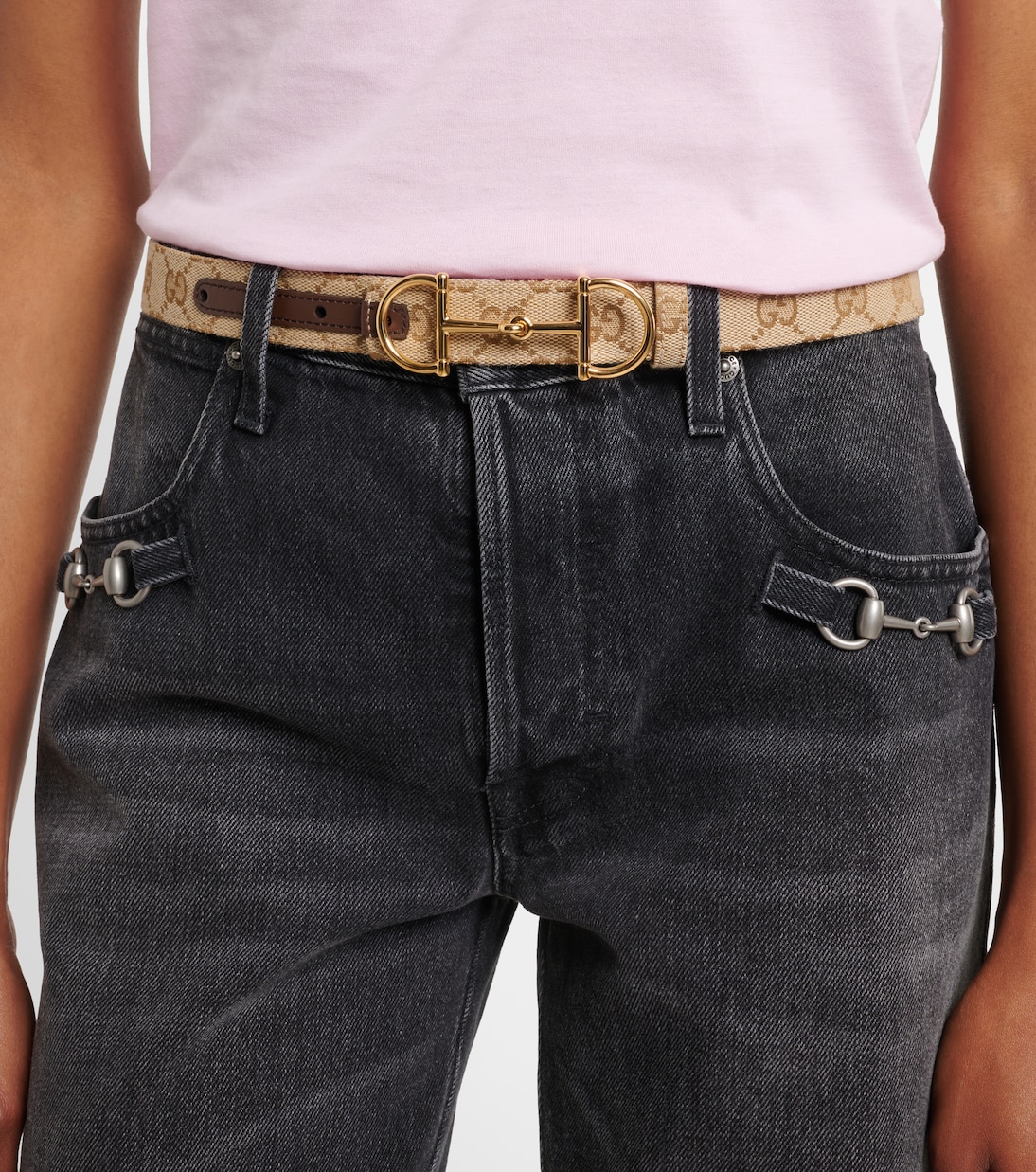 Horsebit GG Canvas belt | Gucci