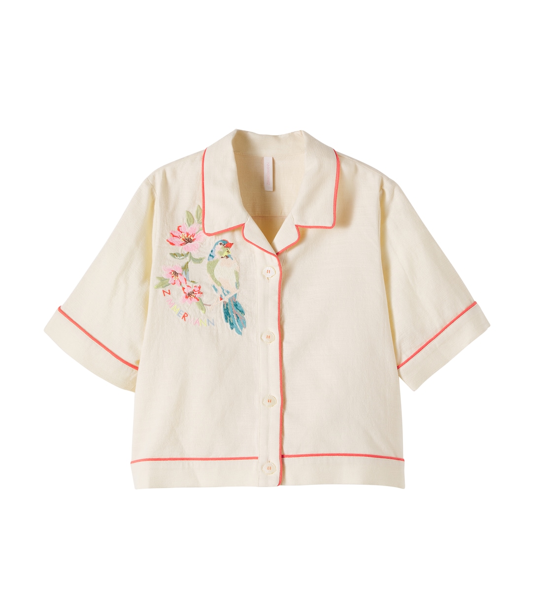 Aster embroidered cotton shirt | Zimmermann Kids