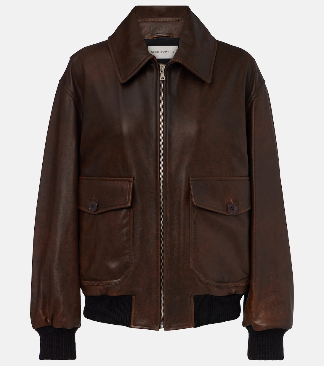 Blouson Anton aus Leder | Nour Hammour
