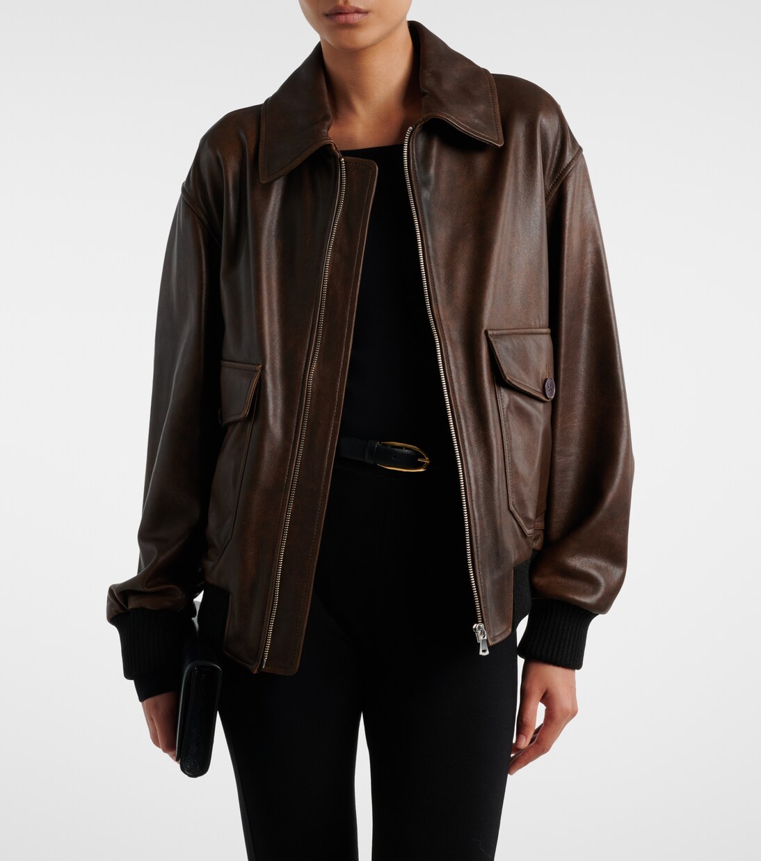 Blouson Anton aus Leder | Nour Hammour