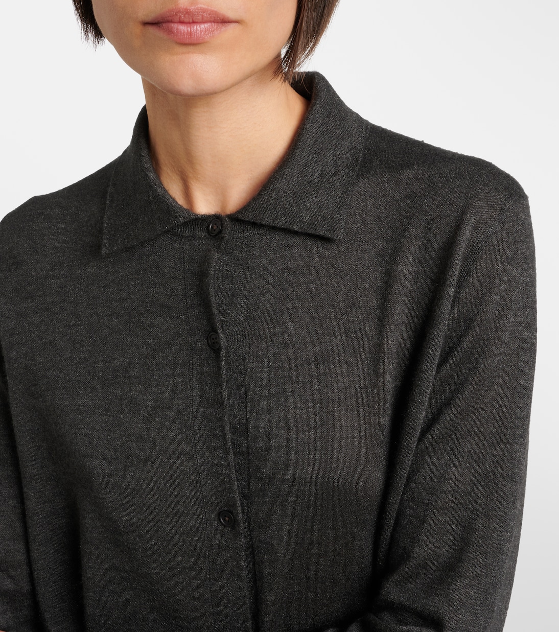 Ocari knitted cashmere and silk shirt | The Row