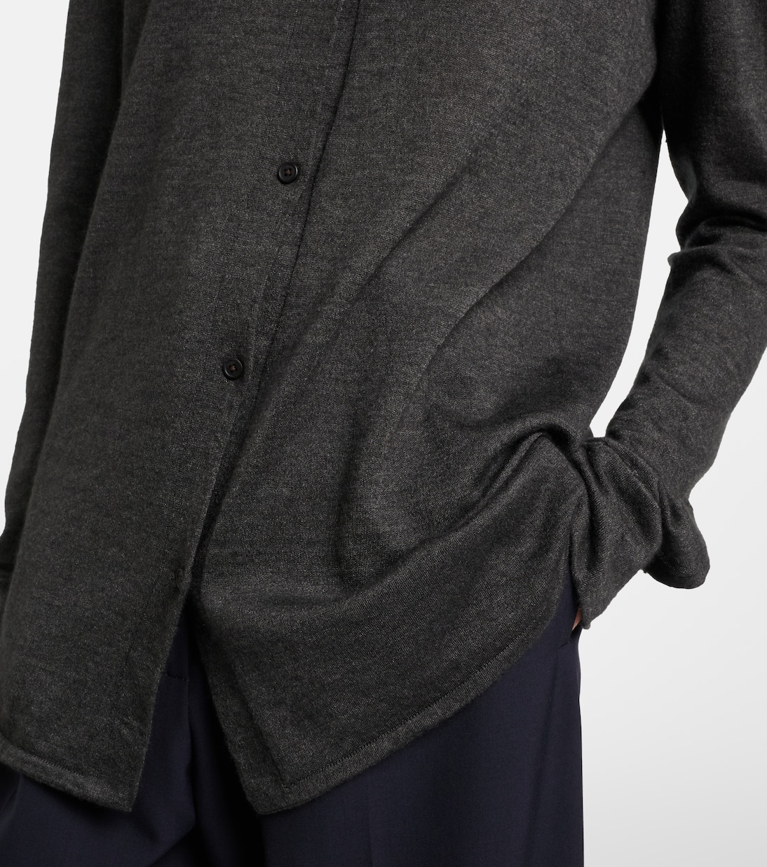 Ocari knitted cashmere and silk shirt | The Row