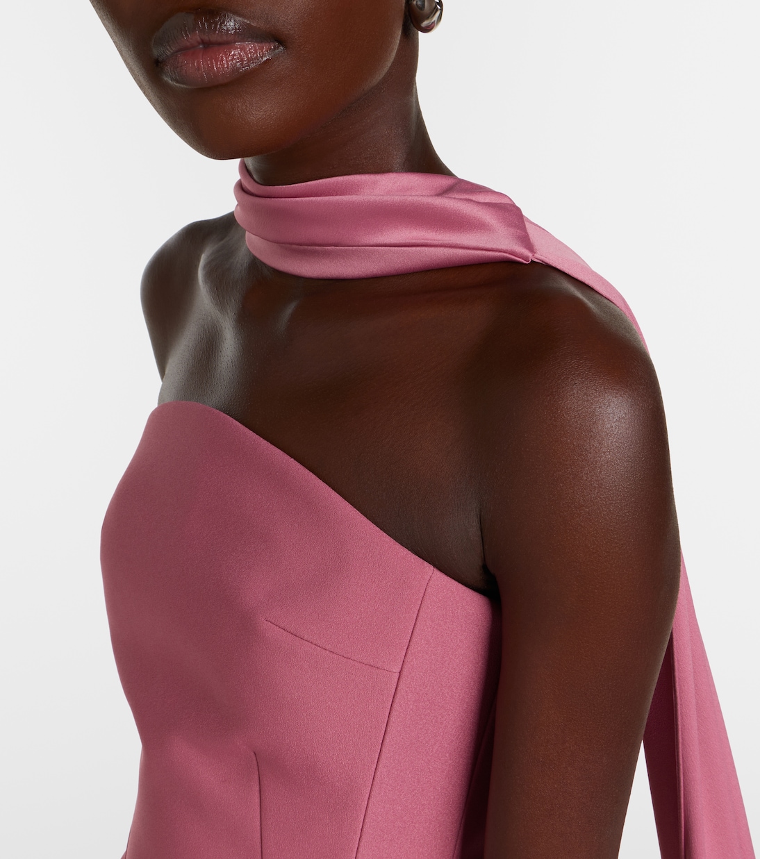 Mae satin-paneled bustier gown | Solace London