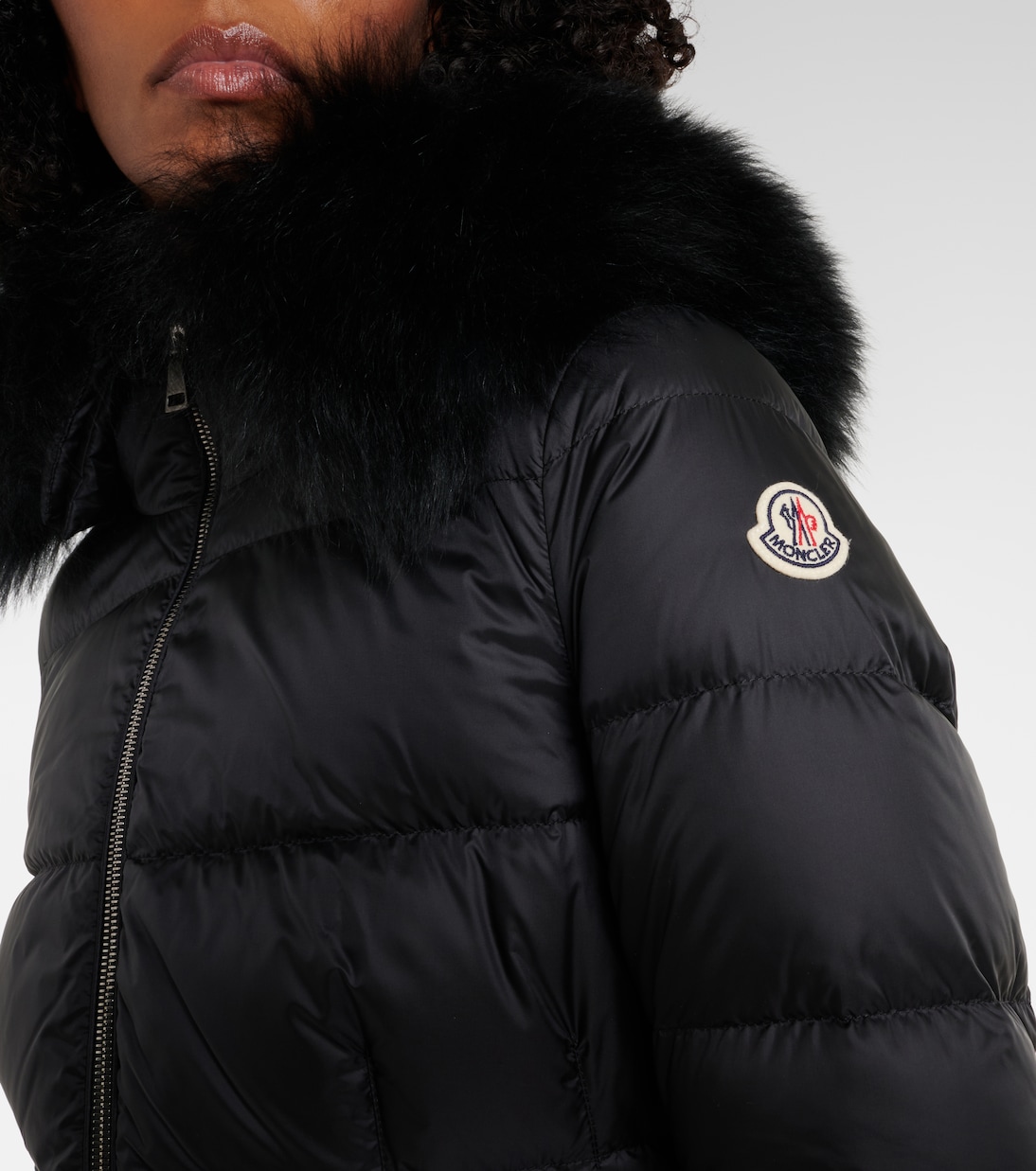 Boed shearling-trimmed down jacket | Moncler