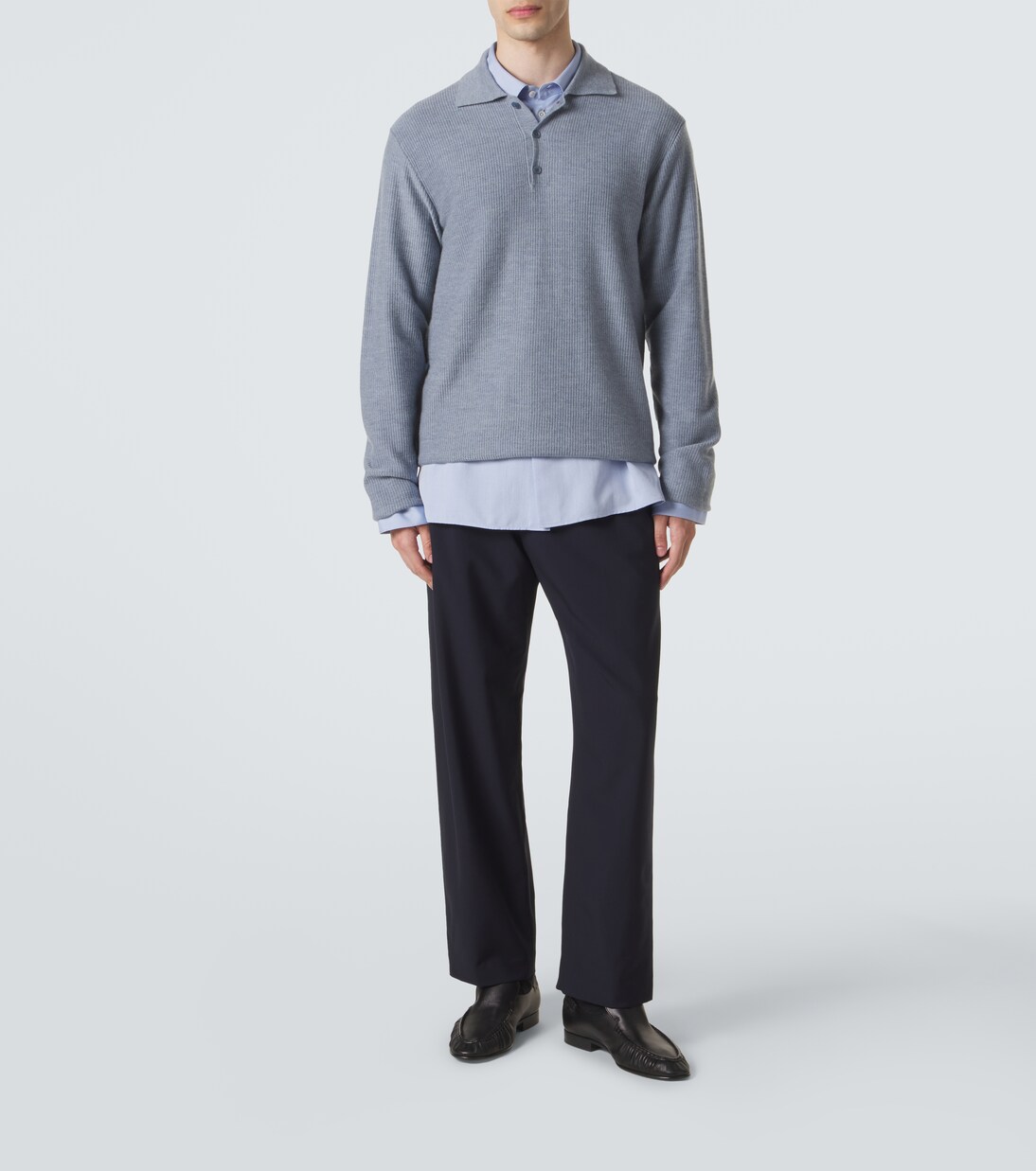 Bertram cashmere polo sweater | The Row