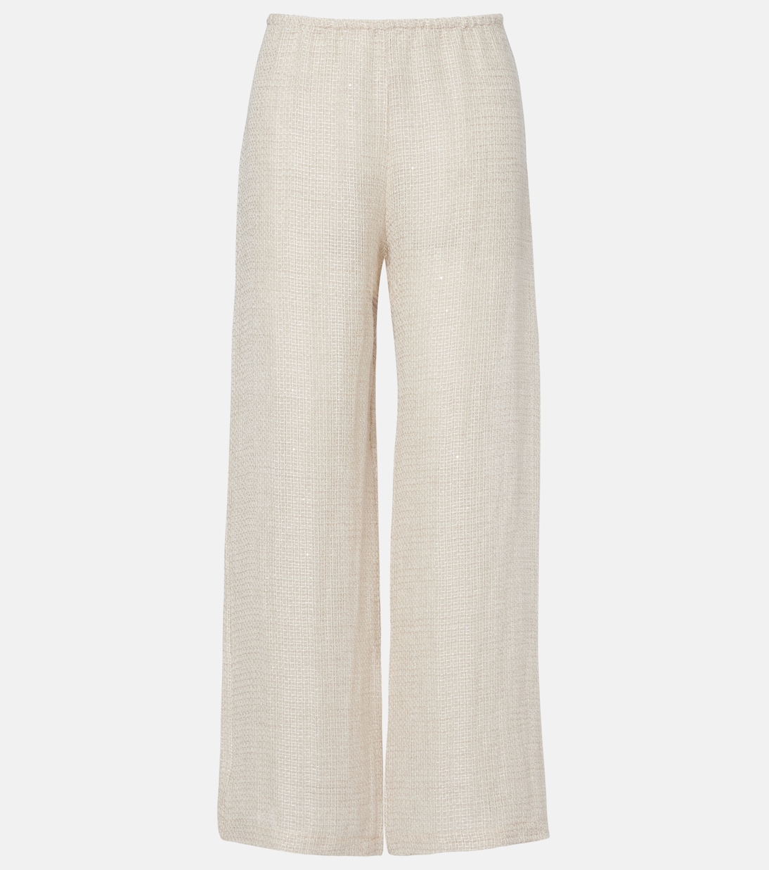 Stella sequined linen-blend wide-leg pants | Leset