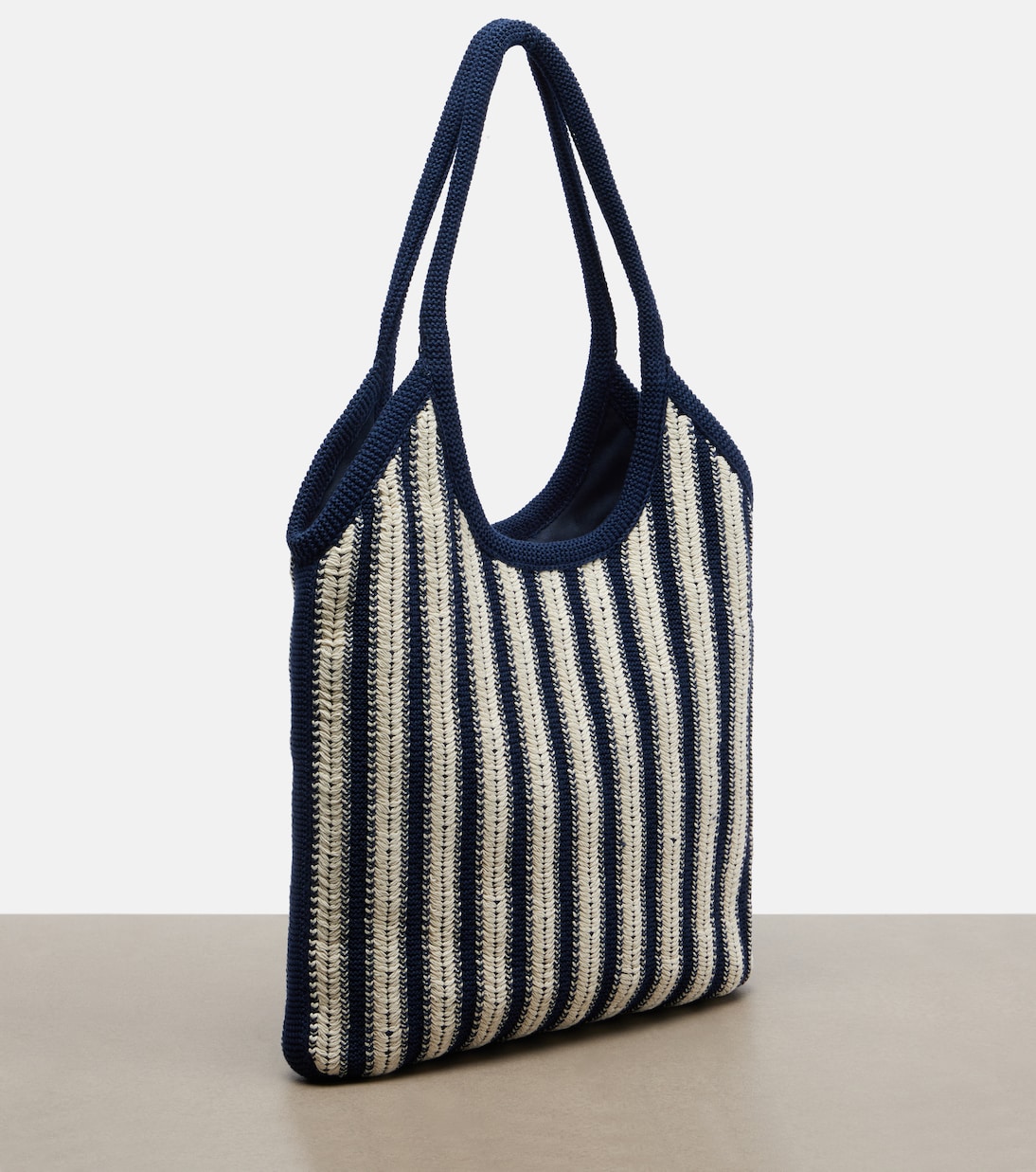 Ivy striped crochet shoulder bag | Miu Miu