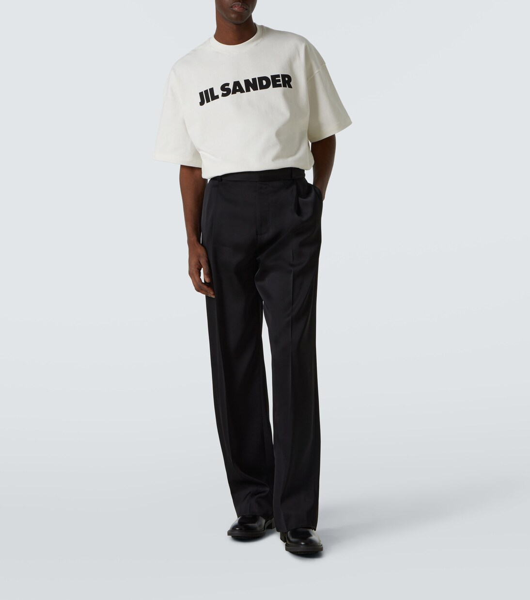 Logo short-sleeved cotton T-shirt | Jil Sander