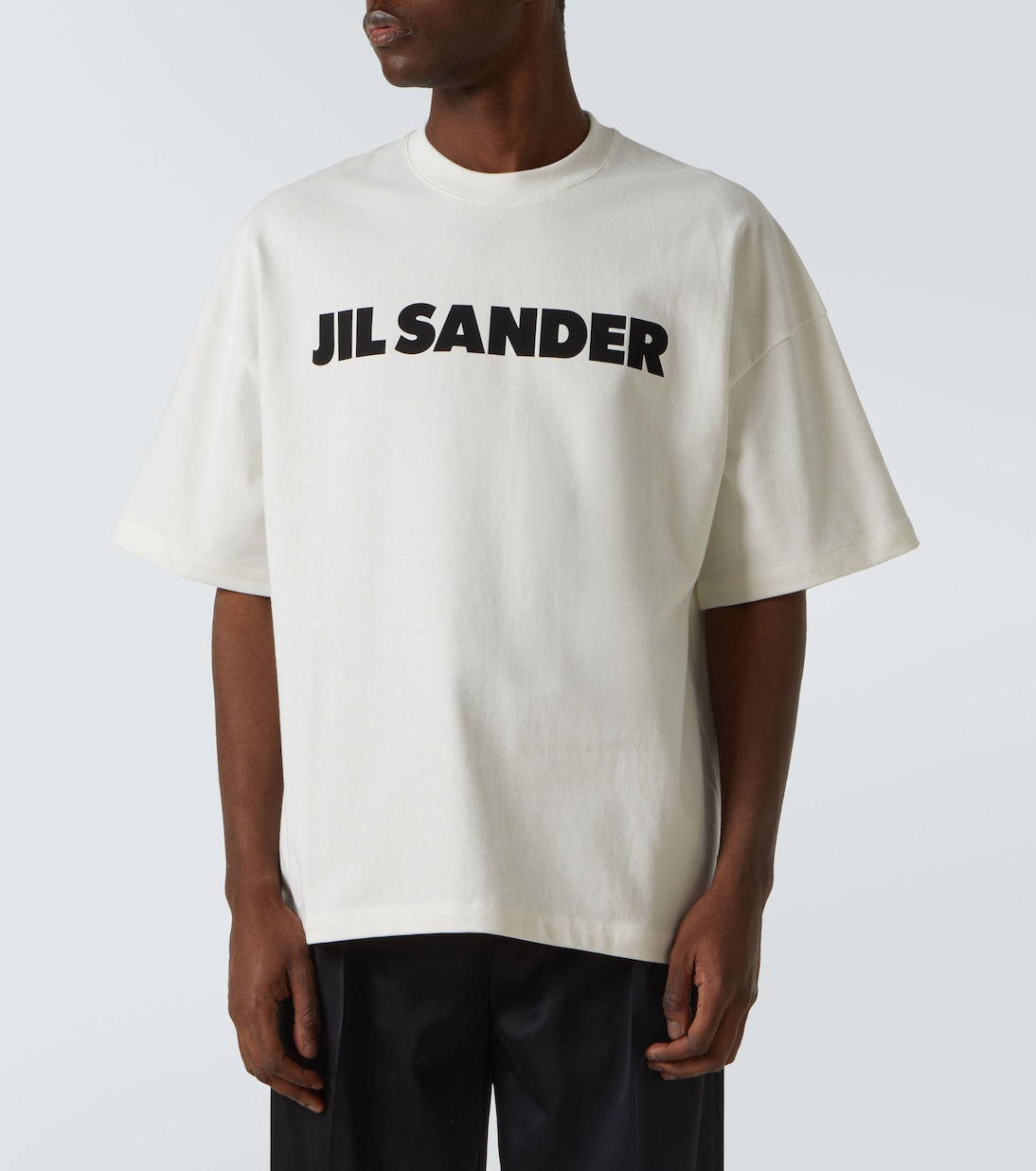 Logo short-sleeved cotton T-shirt | Jil Sander