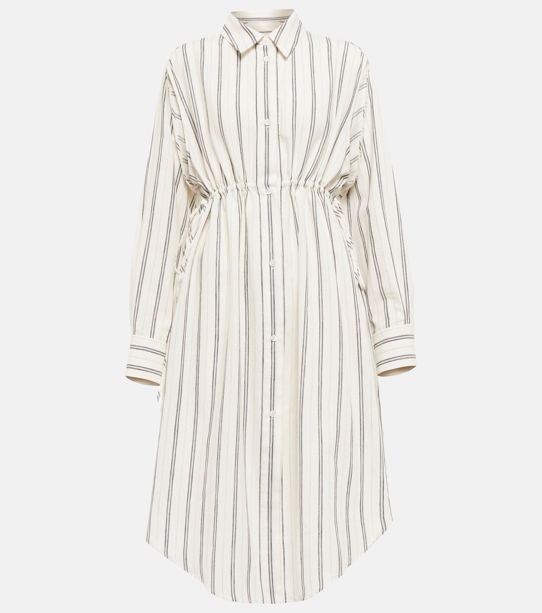 Robe chemise rayée en coton et laine | MM6 Maison Margiela
