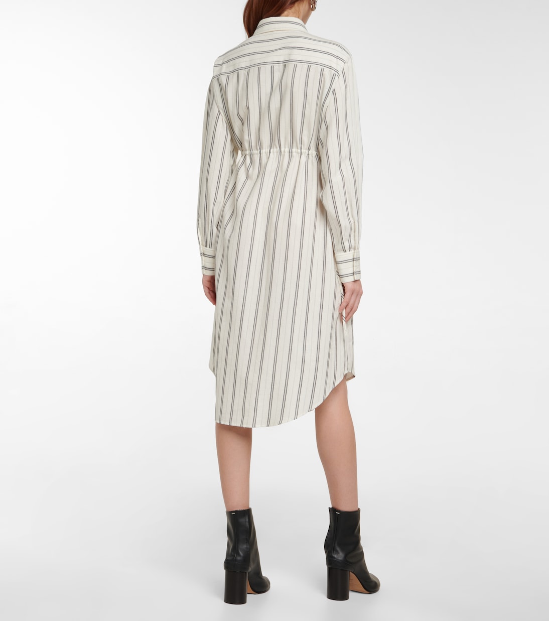 Robe chemise rayée en coton et laine | MM6 Maison Margiela
