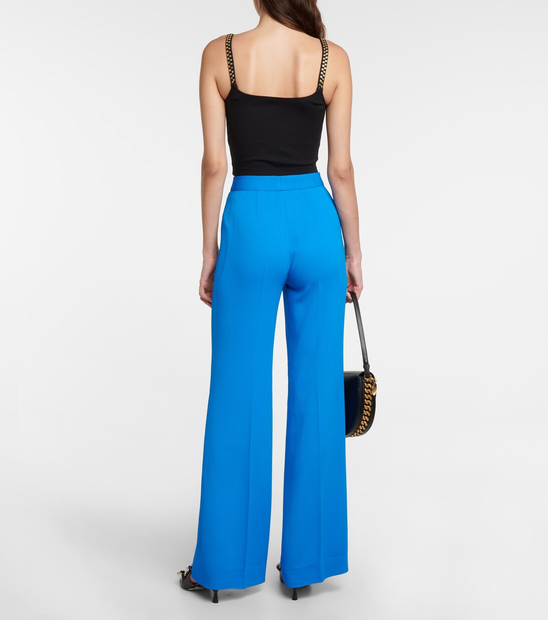 Pantalon ample à taille haute en sergé | Stella McCartney
