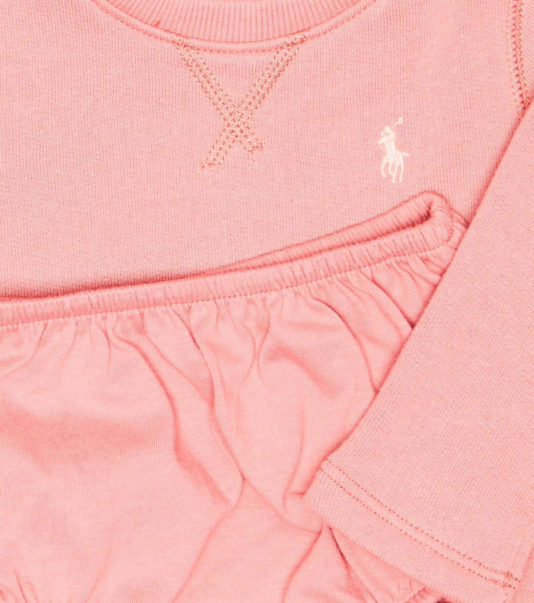 婴幼儿 — 棉质混纺针织连衣裙与灯笼裤套装 | Polo Ralph Lauren Kids