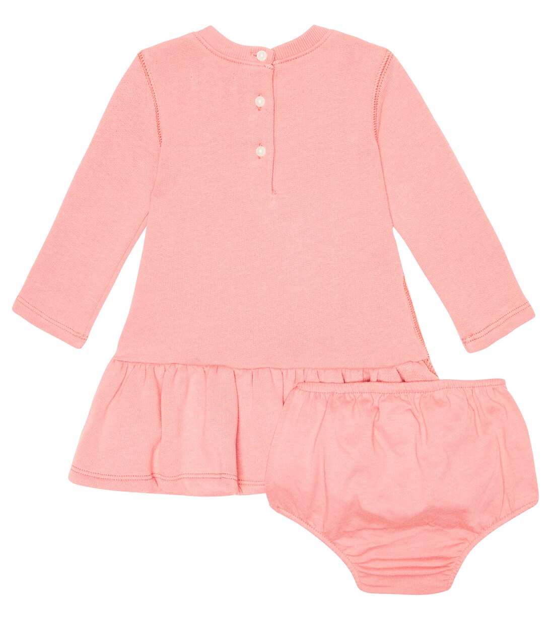 婴幼儿 — 棉质混纺针织连衣裙与灯笼裤套装 | Polo Ralph Lauren Kids