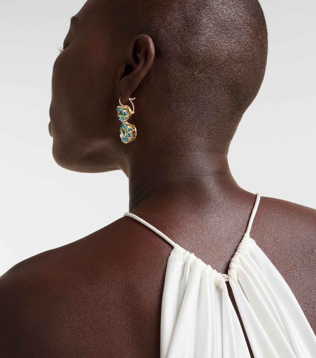 Orecchini in oro giallo 18kt con topazio | Ileana Makri