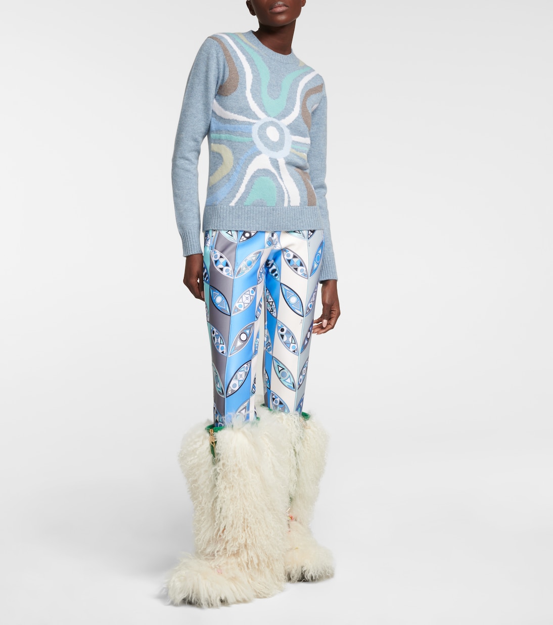 x Fusalp – Pull Marmo intarsia en laine | Pucci