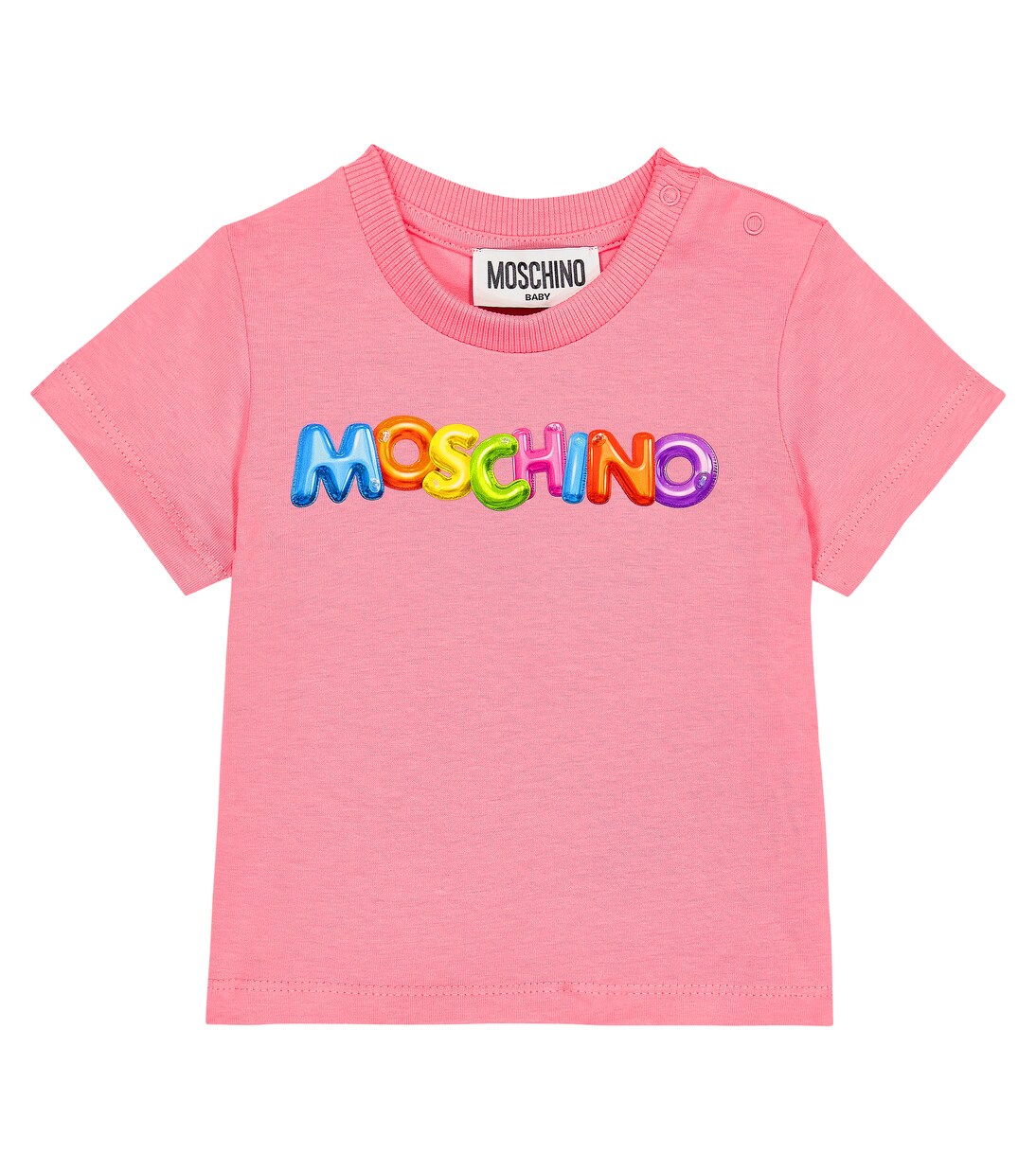 Bébé – T-shirt en coton mélangé à logo | Moschino Kids