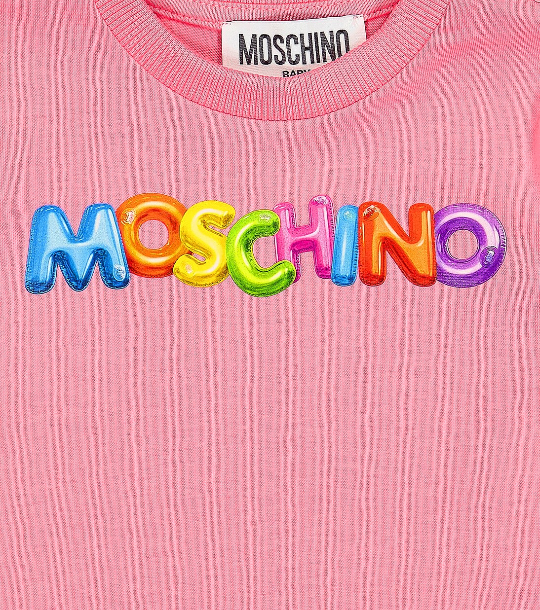 Bébé – T-shirt en coton mélangé à logo | Moschino Kids