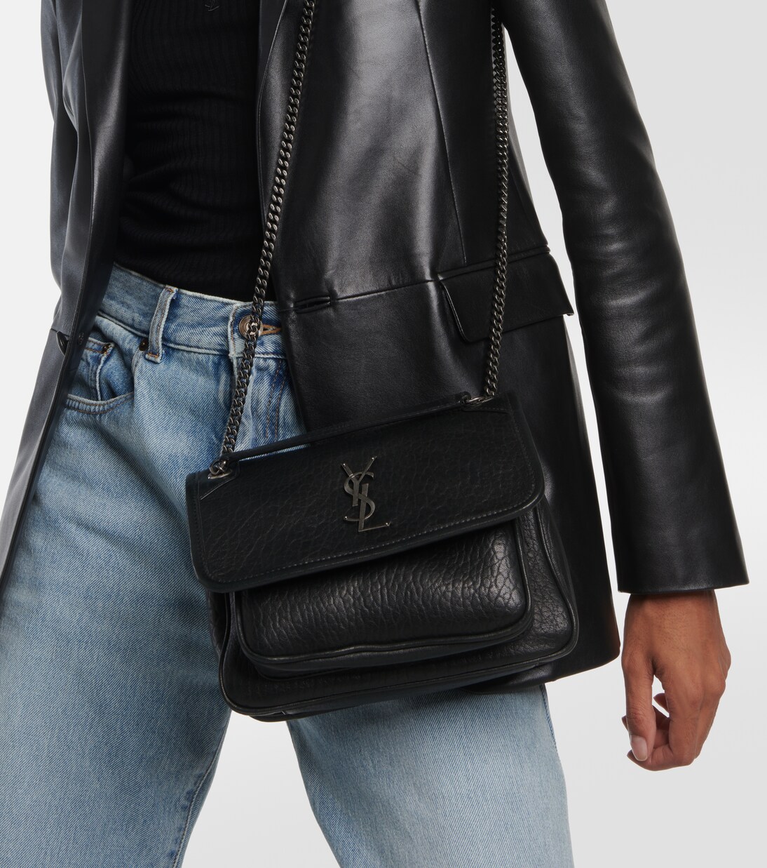 Schultertasche Niki Baby aus Leder | Saint Laurent