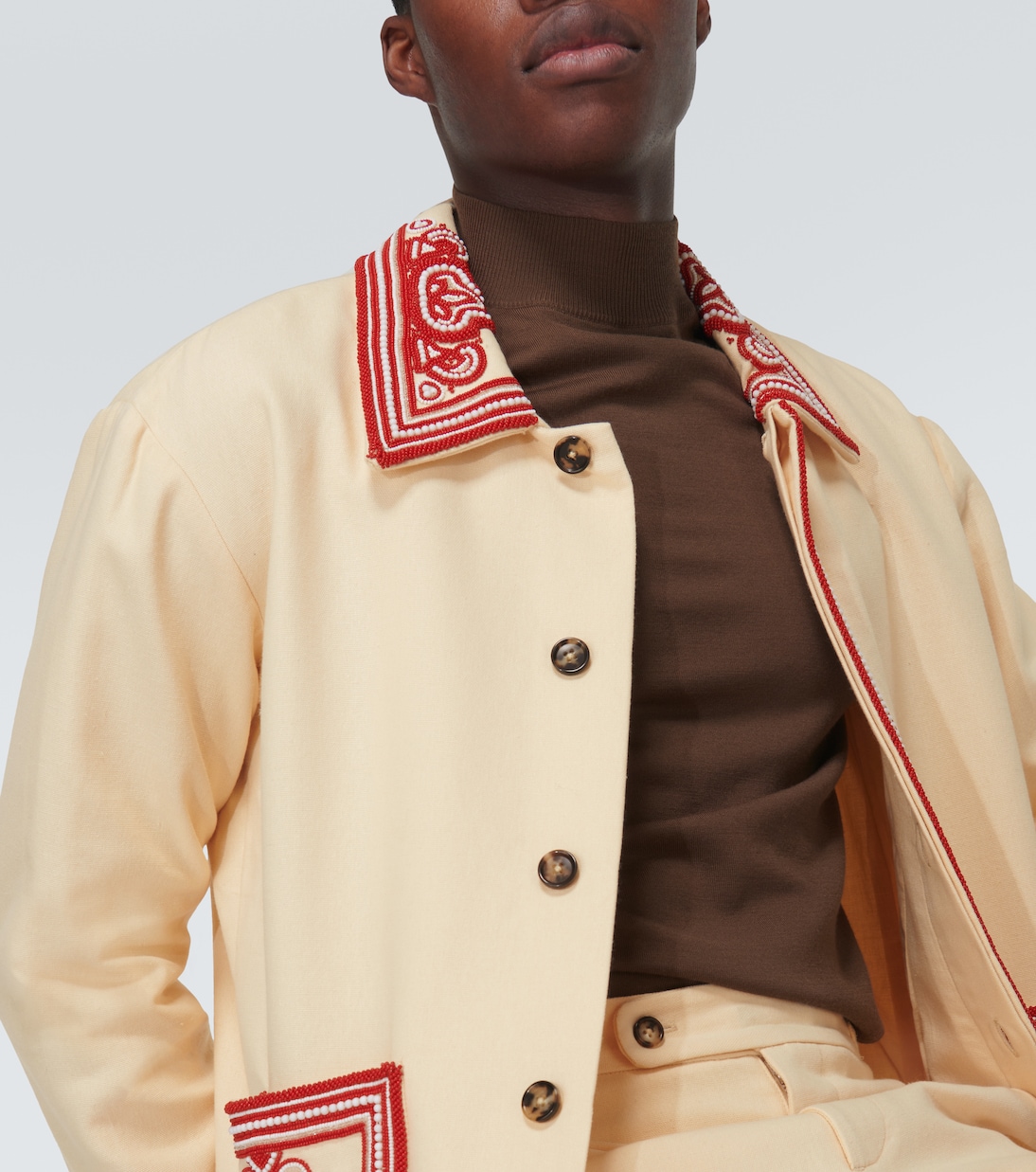 Flora beaded cotton jacket | Bode