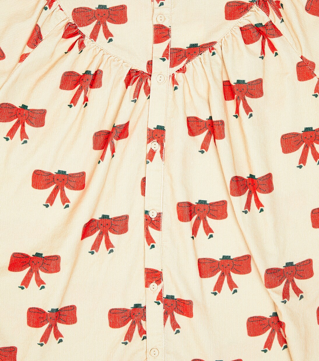 Tiny Bow cotton corduroy dress | Tinycottons