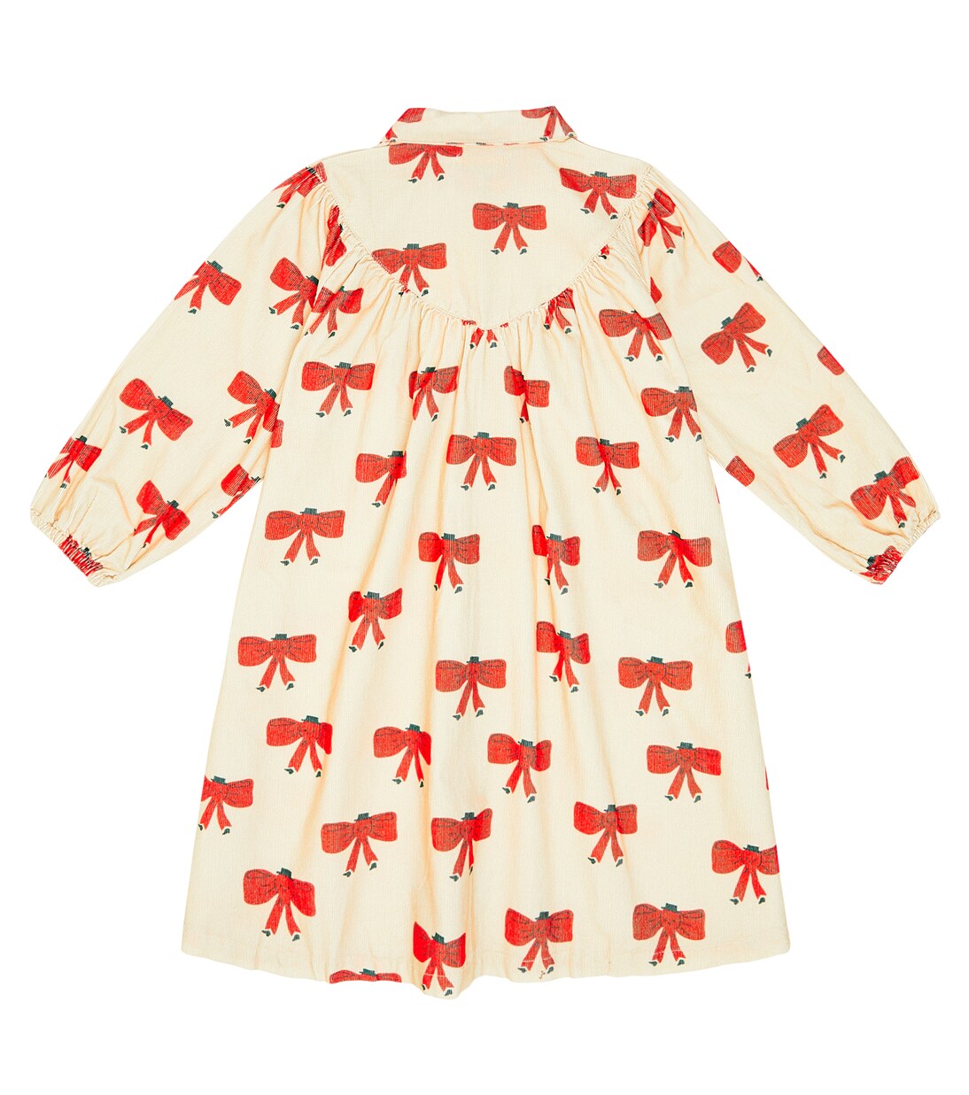 Tiny Bow cotton corduroy dress | Tinycottons