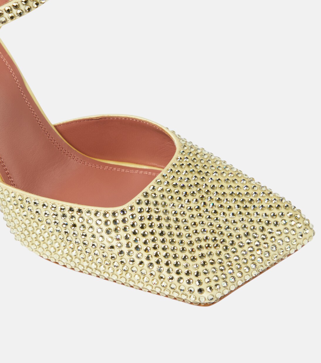 Verzierte Pumps Charlotte 95 aus Satin | Amina Muaddi