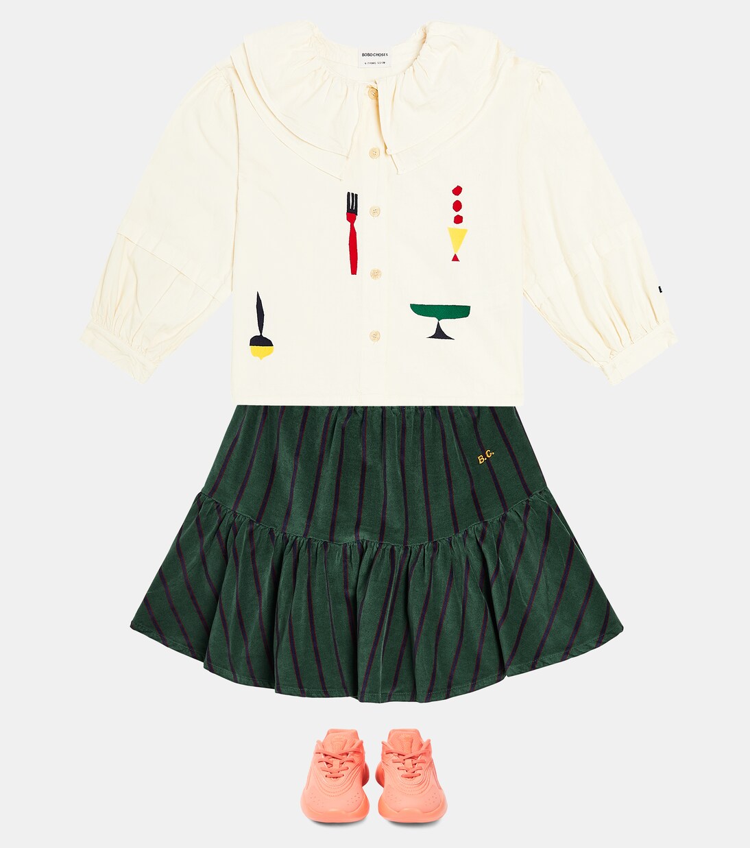Striped velvet skirt | Bobo Choses