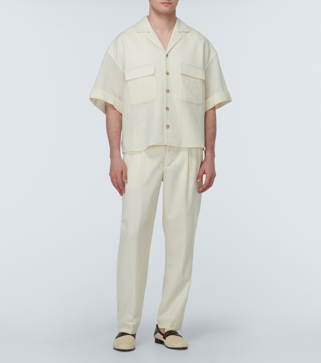 Mocassins Padstow en raphia et cuir | Manolo Blahnik