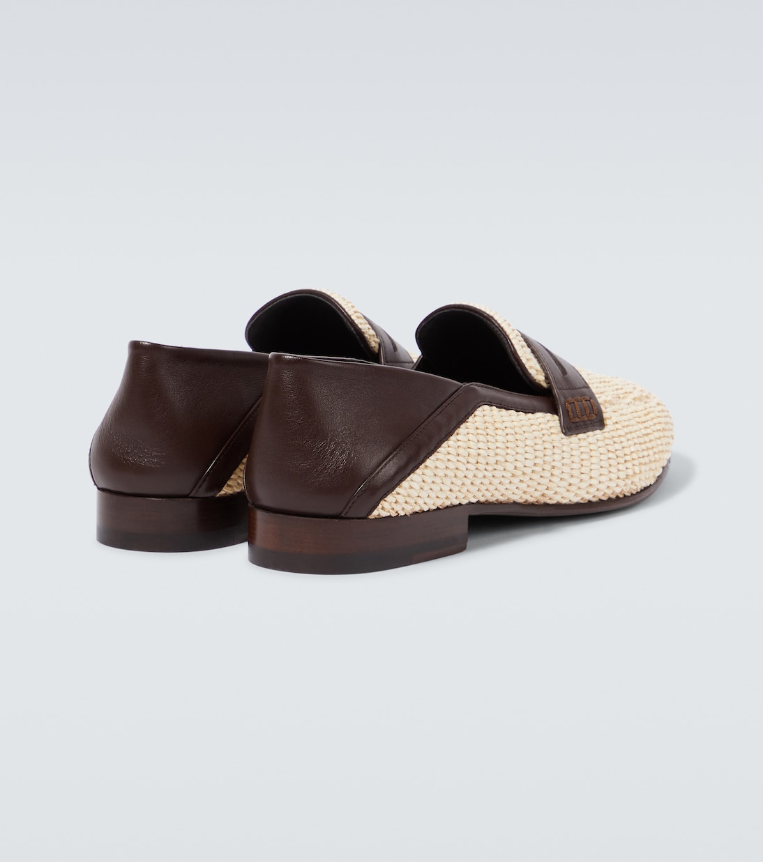 Mocassins Padstow en raphia et cuir | Manolo Blahnik