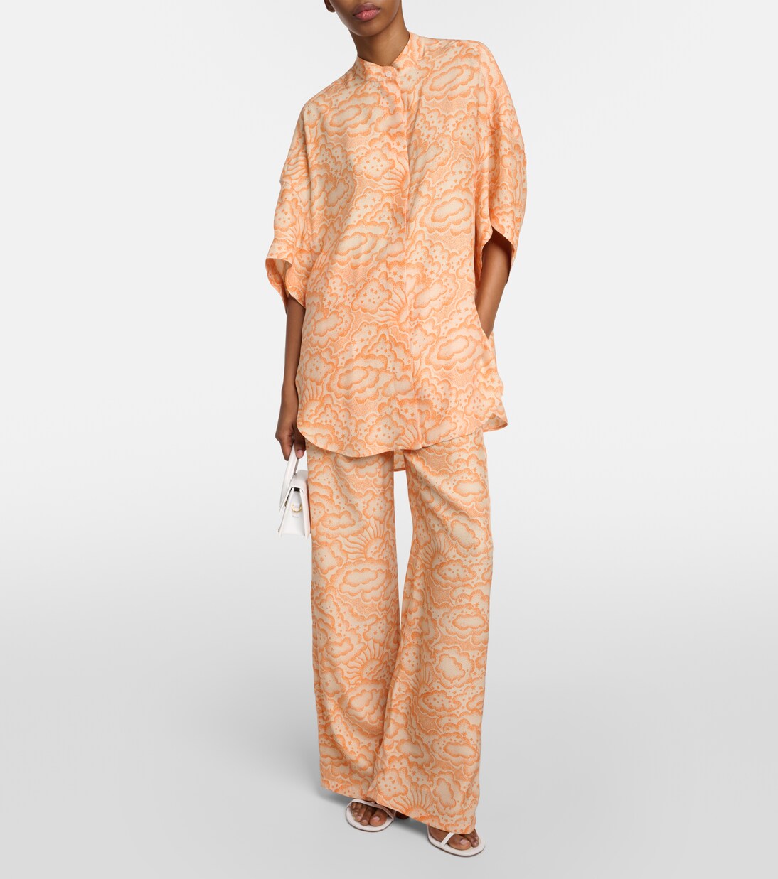 Pantalon en soie à taille mi-haute | Stella McCartney