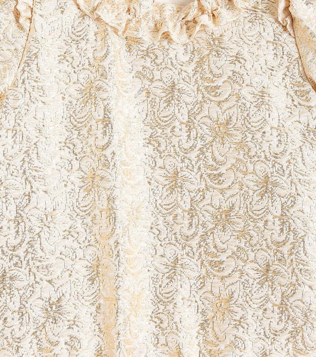 Ruffled lamé jacquard dress | Monnalisa