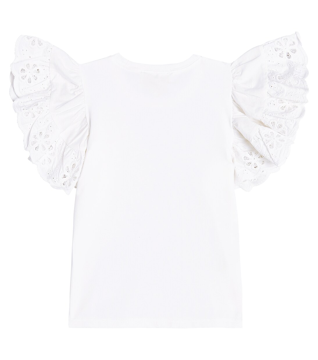 Ruffled lace-trimmed cotton shirt | Petite Amalie  