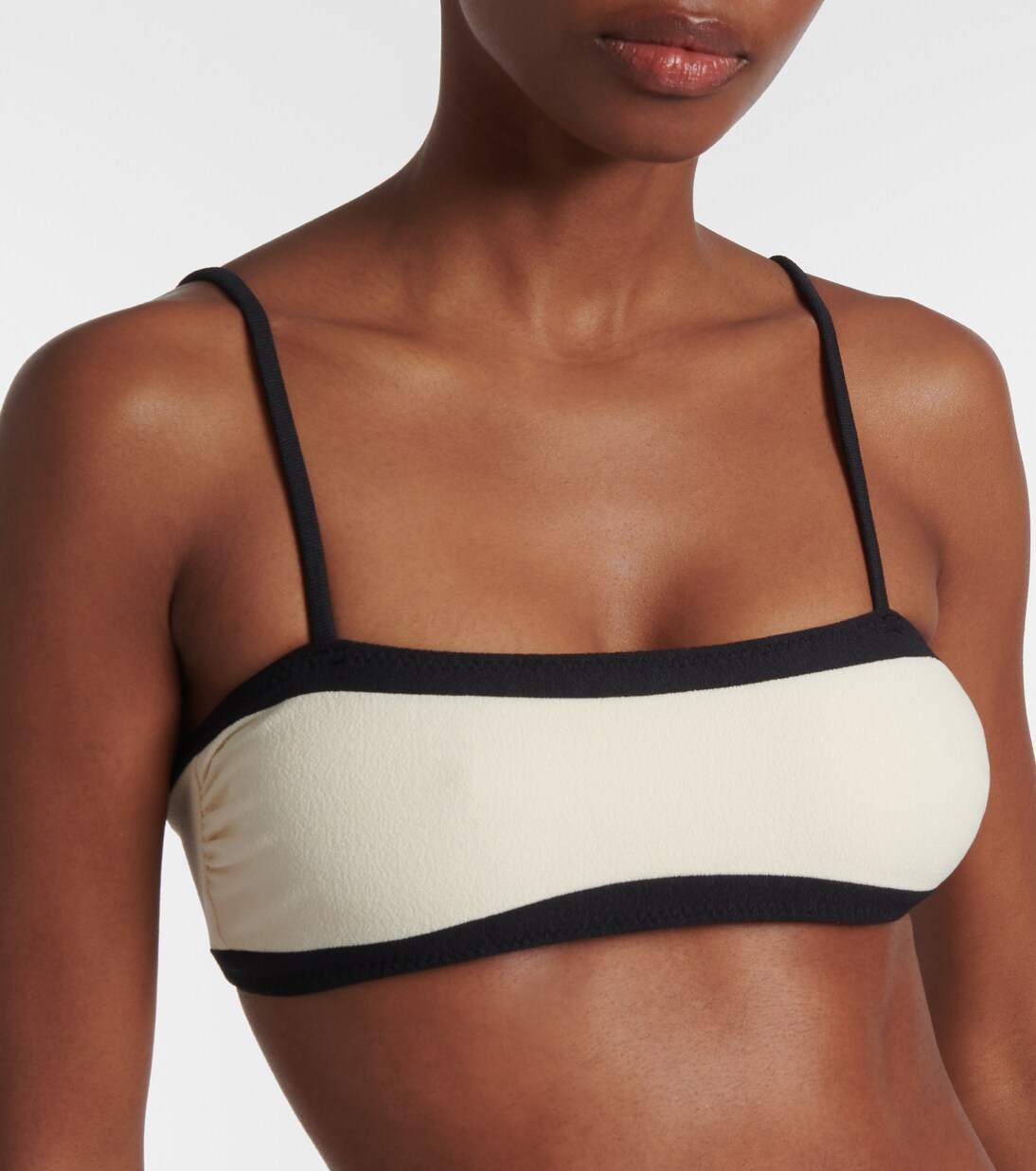 Colorblocked bandeau bikini top | Same