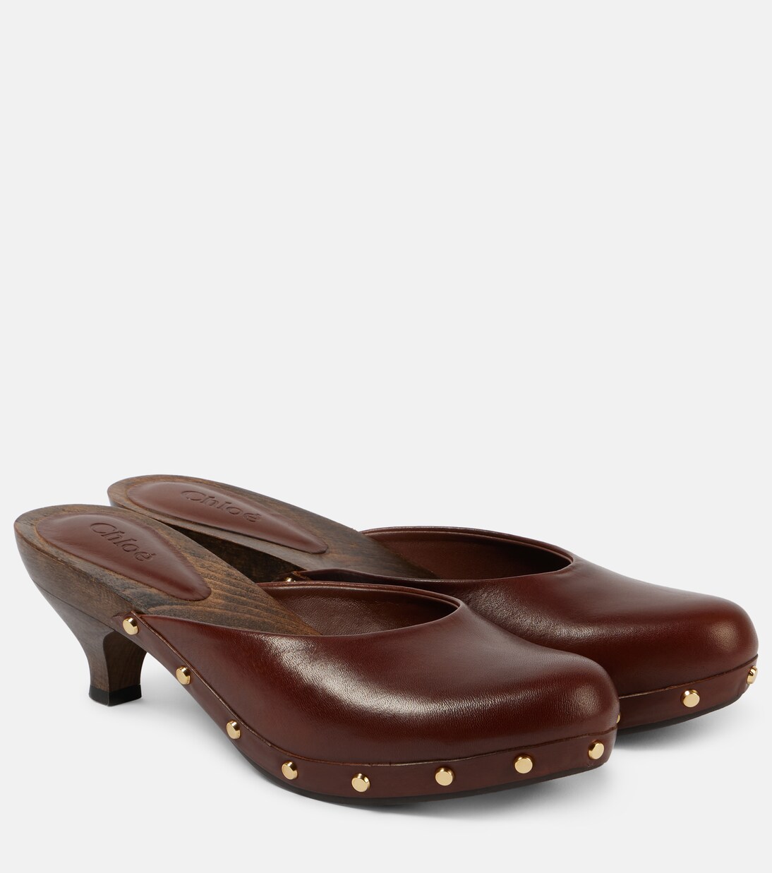 Judith studded leather clogs | Chloé