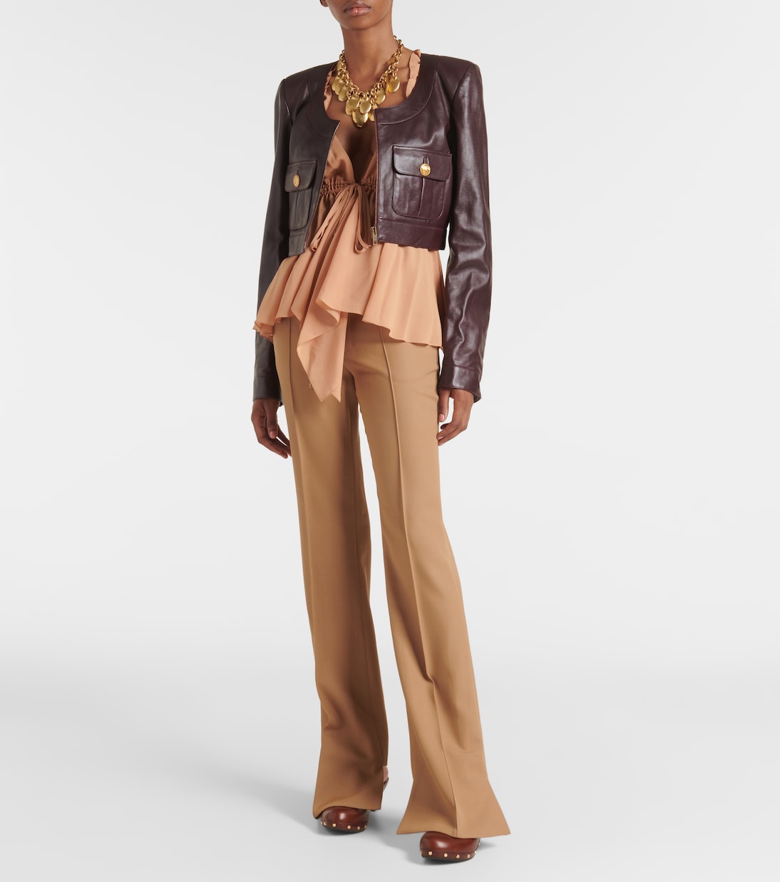 Judith studded leather clogs | Chloé