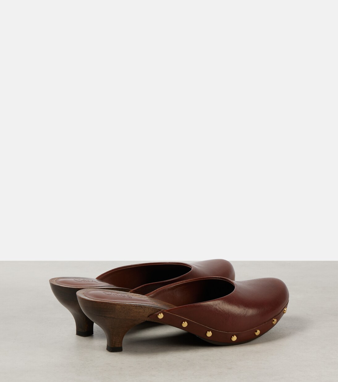 Judith studded leather clogs | Chloé