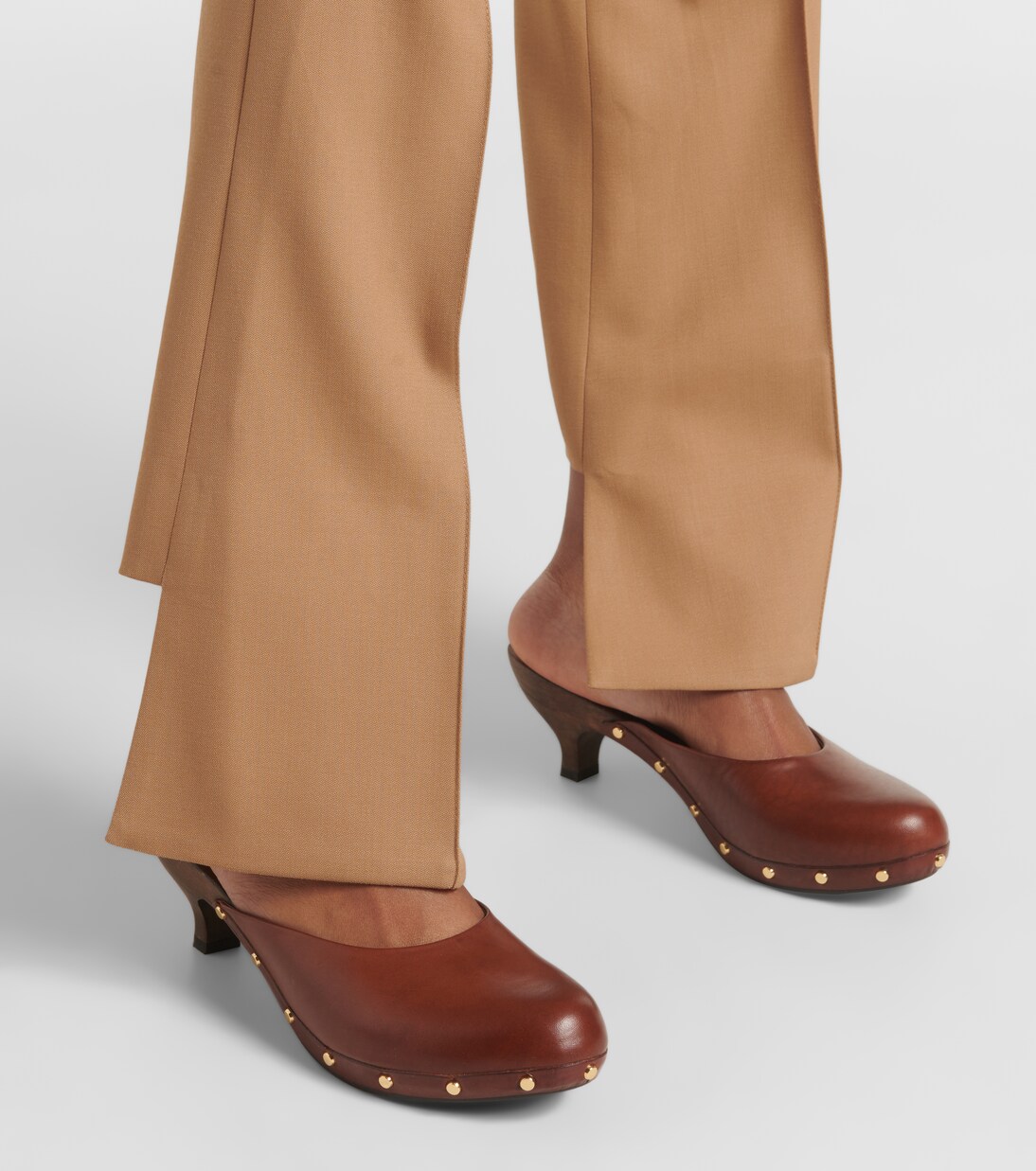 Judith studded leather clogs | Chloé