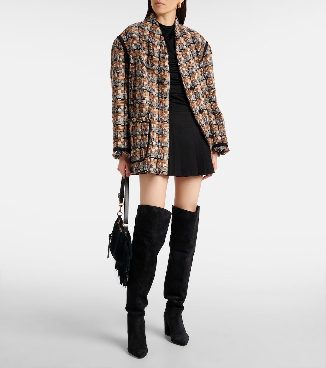 Overknee-Stiefel Anja aus Veloursleder | Paris Texas