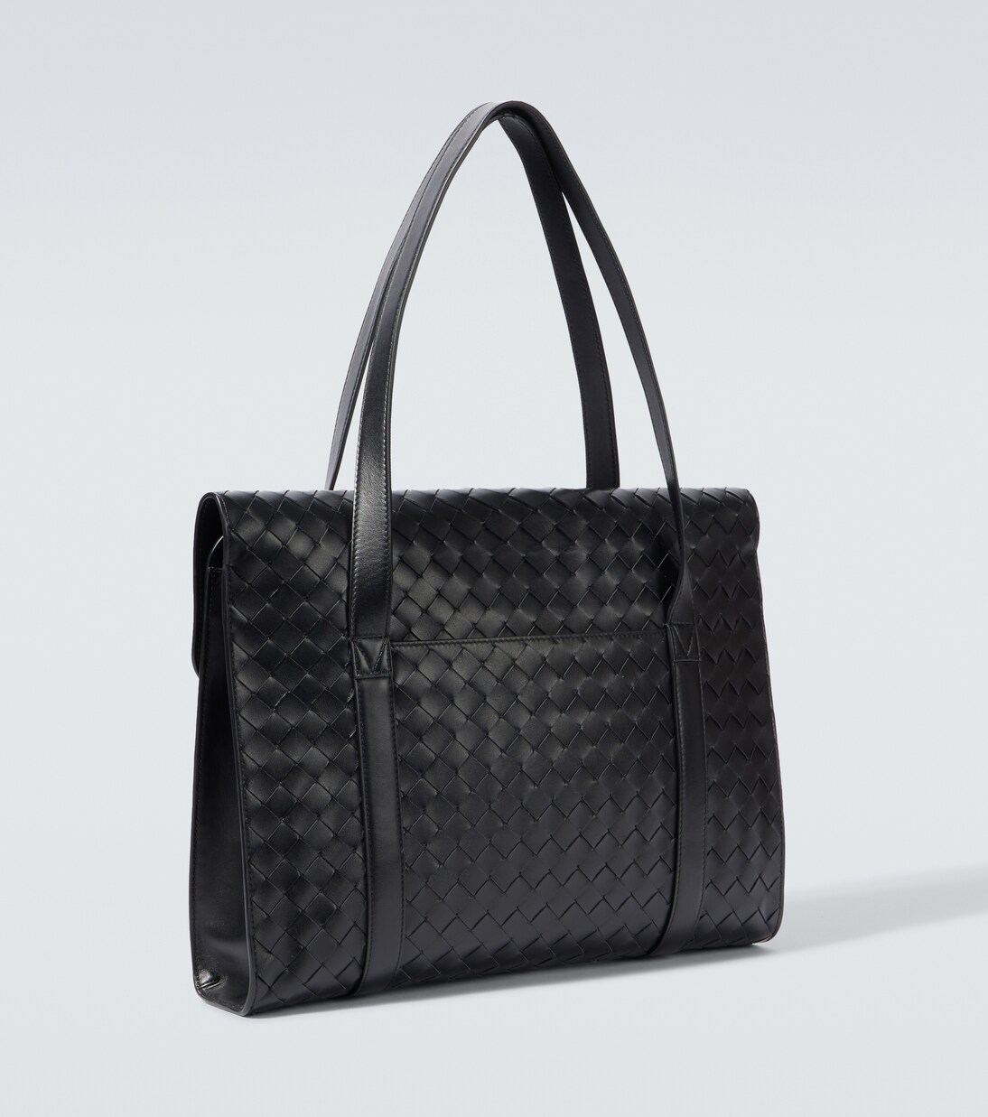 Classic Portfolio Intrecciato leather messenger bag | Bottega Veneta