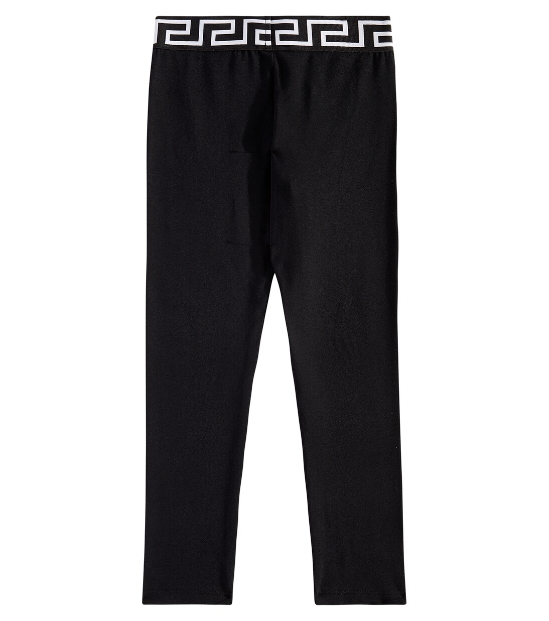 Greca cotton-blend jersey leggings | Versace Kids