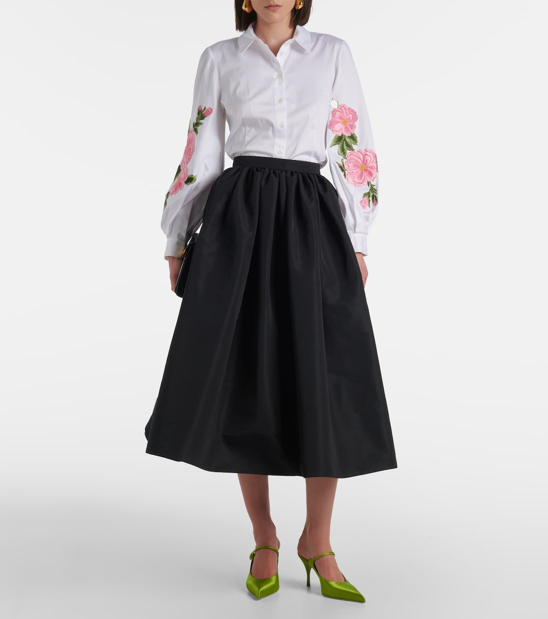Bestickte Bluse aus einem Baumwollgemisch | Carolina Herrera