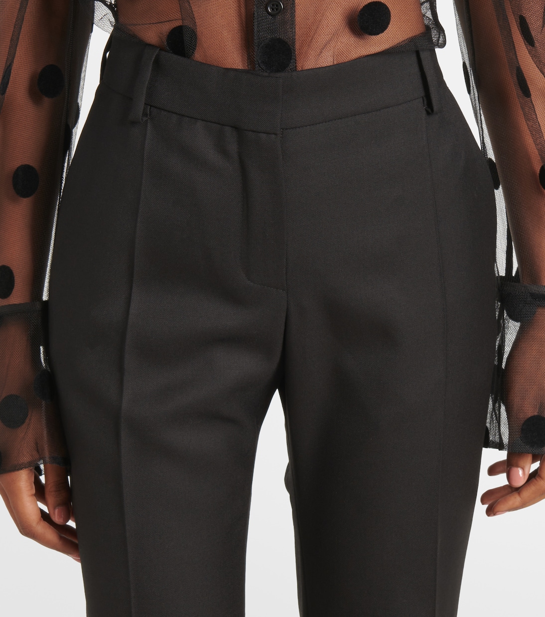 Schlaghose aus Woll-Gabardine | Nina Ricci