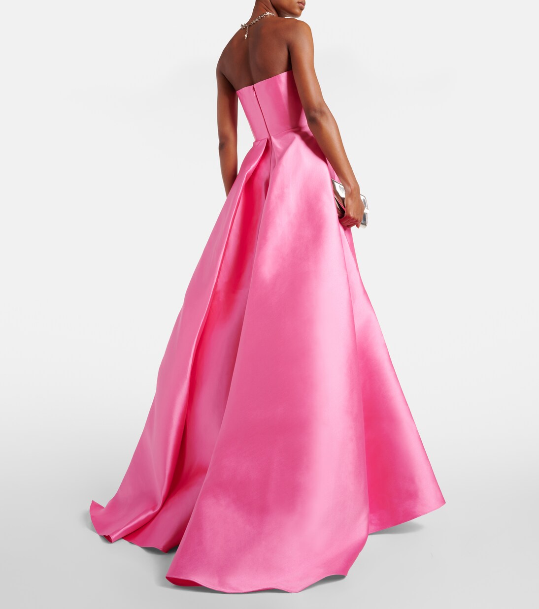 Strapless satin twill gown | Solace London