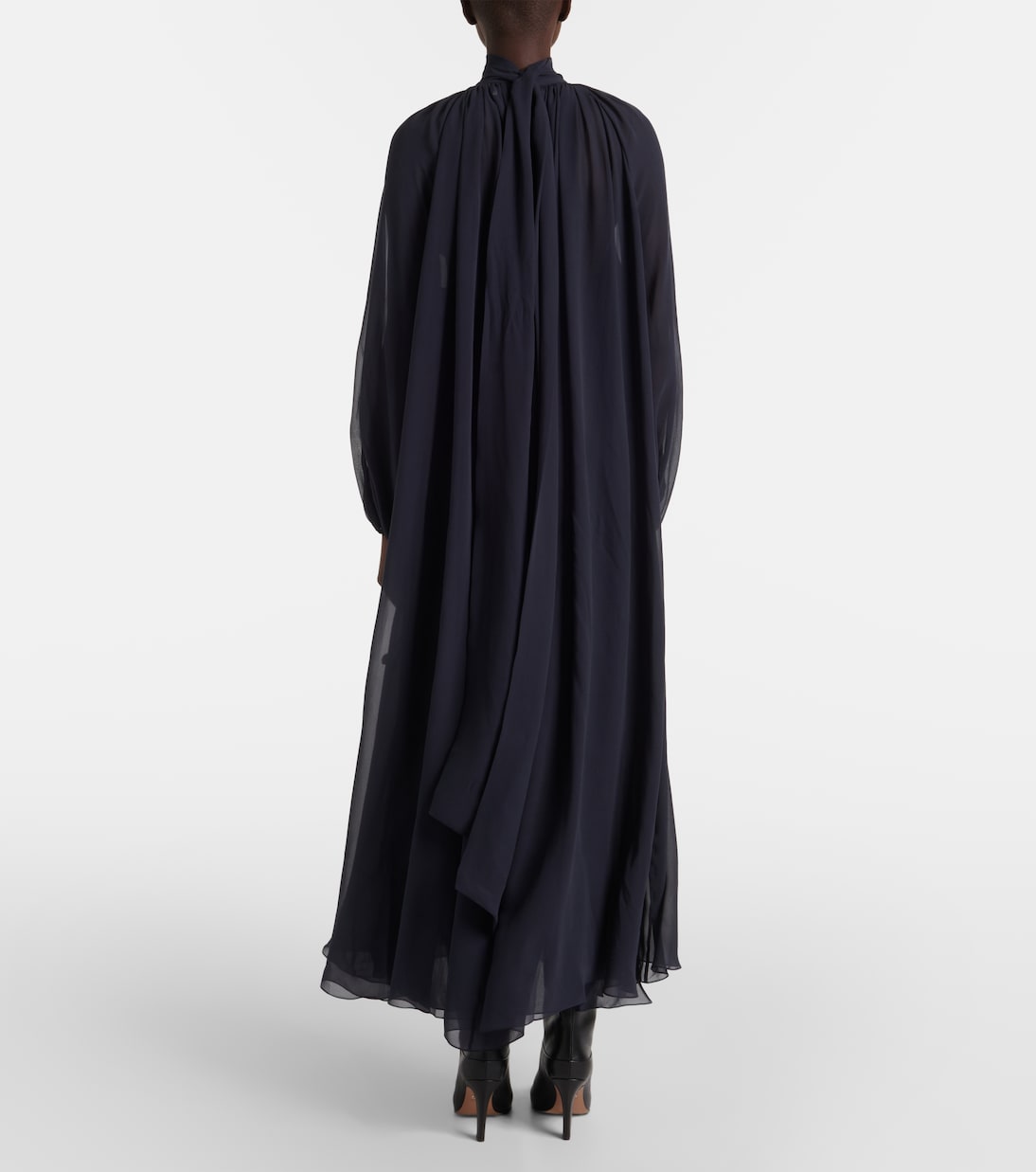 Abito lungo in georgette di seta | Chloé